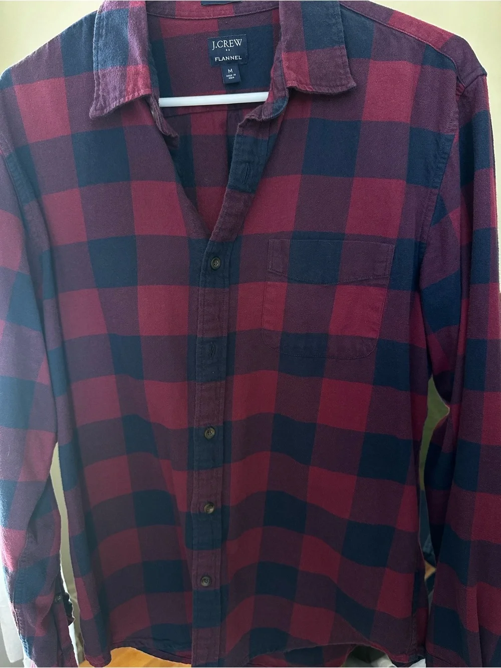 J. Crew Red and Black Buffalo Plaid Flannel Shirt